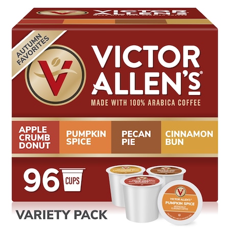 Victor Allen Victor Allen's Coffee Autumn Favorites Variety Pack, Medium Roast, 96 Count, Single Serve Coffee Pods for Keurig K-Cup Brewers FG014855RV